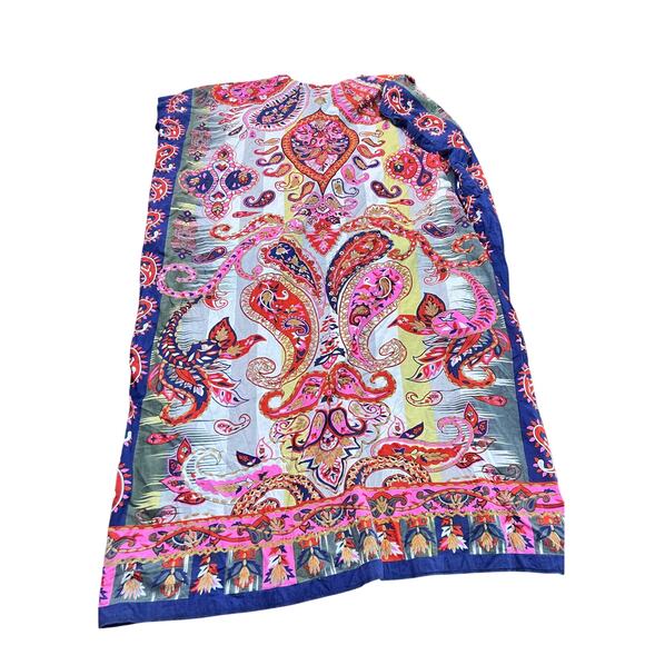 J.Peterman Women's Embroidered Paisley Beaded Sequin Tunic Top Size Medium - Picture 4 of 4